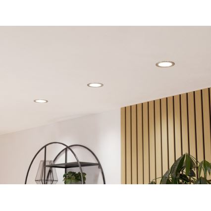 Eglo - LED ugradno svetlo LED/6,3W/230V 2700/4000/6500K prečnika 11,9 cm mat hrom