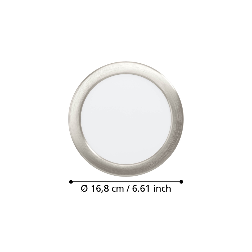 Eglo - LED ugradno svetlo LED/10,5W/230V 2700/4000/6500K prečnik 16,8 cm mat hrom