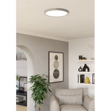 Eglo - LED RGBW prigušiva plafonsko svetlo za kupatilo LED/17,5W/230V 2700-6500K pr. 38,9 cm IP44 mat hrom