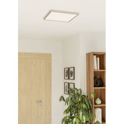 Eglo - LED RGBW prigušiva plafonska lampa za kupatilo LED/17,8W/230V 2700-6500K 39x39 cm IP44 matni hrom