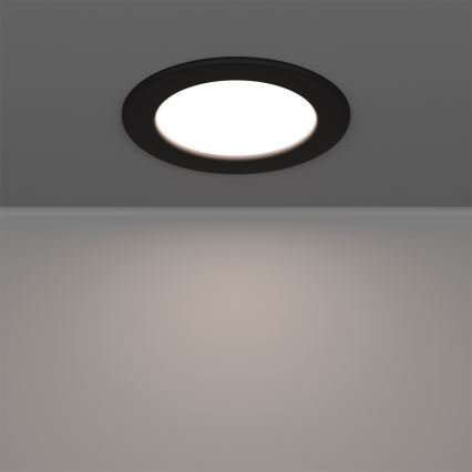 Eglo - LED RGBW prigušiva kupatilska ugradna plafonska lampa LED/5W/230V 2700-6500K prečnik 12 cm IP44 crna