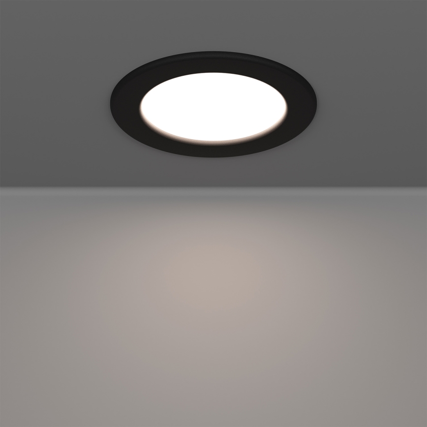 Eglo - LED RGBW prigušiva kupatilska ugradna plafonska lampa LED/5W/230V 2700-6500K prečnik 12 cm IP44 crna