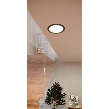 Eglo - LED RGBW prigušiva kupatilska ugradna svetiljka LED/9,5W/230V 2700-6500K prečnik 16,8 cm IP44 crna