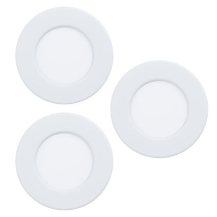 Eglo - SET 3x LED RGBW prigušiva kupatilsko ugradno svetlo LED/2,8W/230V 2700-6500K pr. 8,8 cm IP44 belo