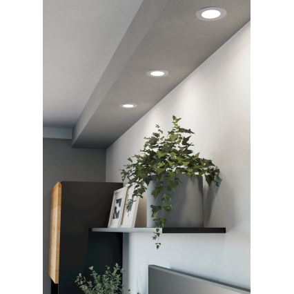 Eglo - SET 3x LED RGBW prigušiva kupatilsko ugradno svetlo LED/2,8W/230V 2700-6500K pr. 8,8 cm IP44 belo