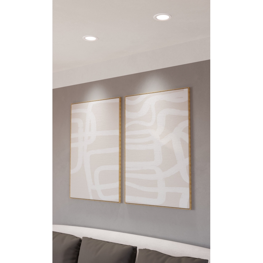 Eglo - LED RGBW prigušiva ugradna stropna lampa za kupatilo LED/5W/230V 2700-6500K pr. 12 cm IP44 bela