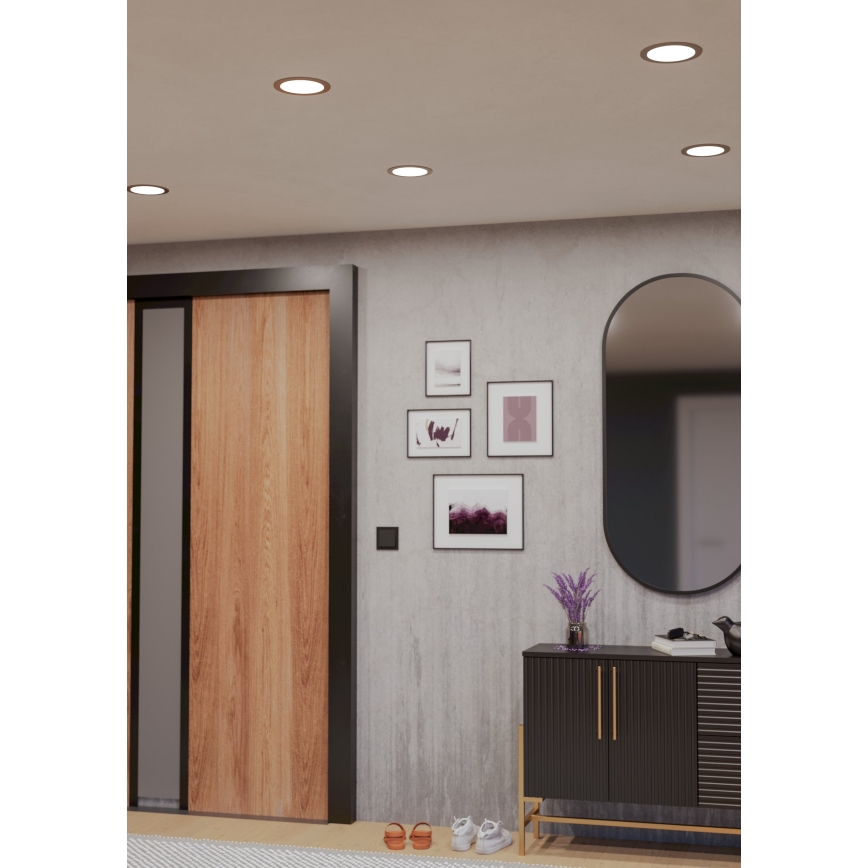 Eglo - LED RGBW prigušiva kupatilska ugradna svetiljka LED/9,5W/230V 2700-6500K prečnik 16,8 cm IP44 mat hrom