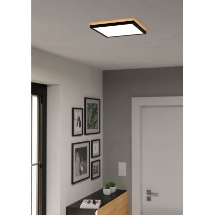Eglo - LED plafonsko svetlo za kupatilo LED/13,4W/230V 2700/4000/6500K 29x29 cm IP44 crna