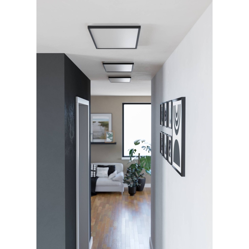 Eglo - LED kupatilsko plafonsko svetlo LED/17,2W/230V 2700/4000/6500K 30x57 cm IP44 crna