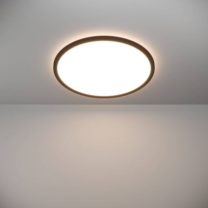 Eglo - LED prigušiva plafonska svetiljka za kupatilo LED/16,8W/230V 2700-6500K prečnik 50 cm IP44 crna + daljinski upravljač