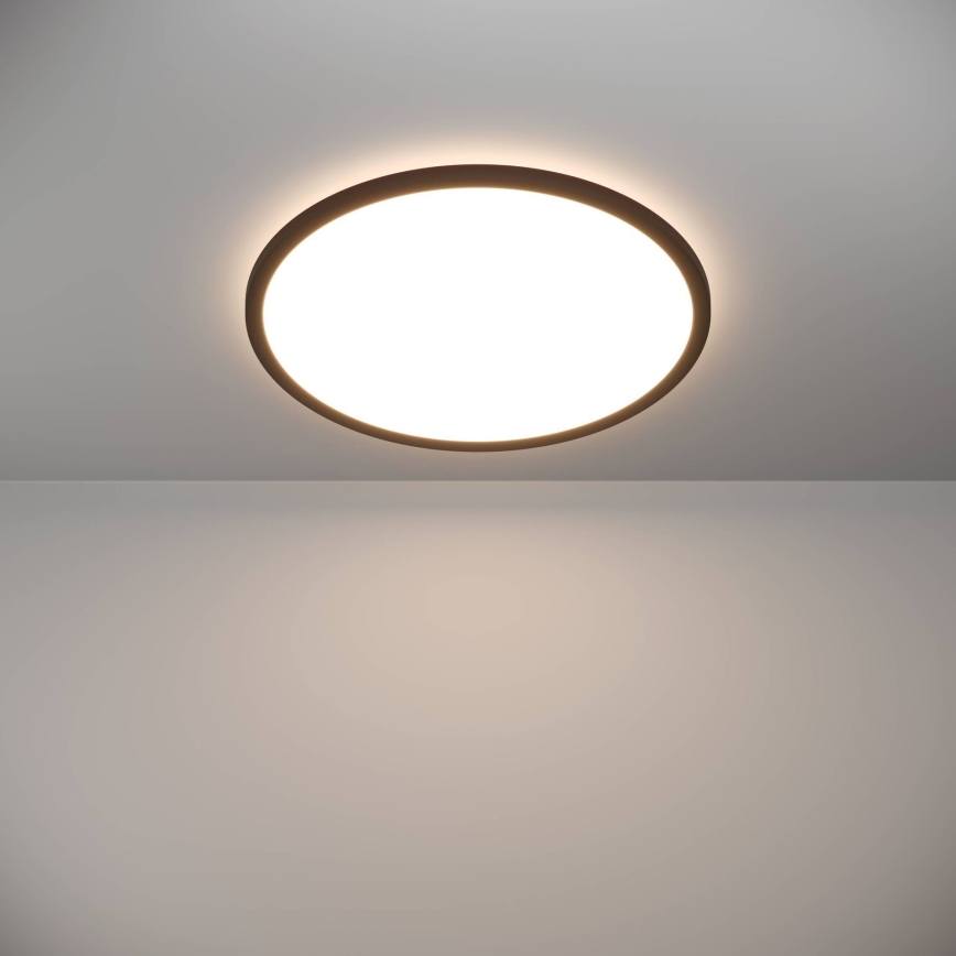 Eglo - LED prigušiva plafonska svetiljka za kupatilo LED/16,8W/230V 2700-6500K prečnik 50 cm IP44 crna + daljinski upravljač