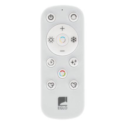 Eglo - LED prigušiva plafonska svetiljka za kupatilo LED/16,8W/230V 2700-6500K prečnik 50 cm IP44 crna + daljinski upravljač