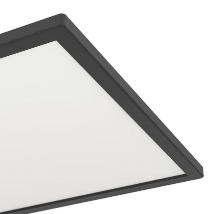 Eglo - LED prigušiva kupatilsko stropno svetlo LED/17,6W/230V 2700-6500K 39x39 cm IP44 crna + daljinski upravljač