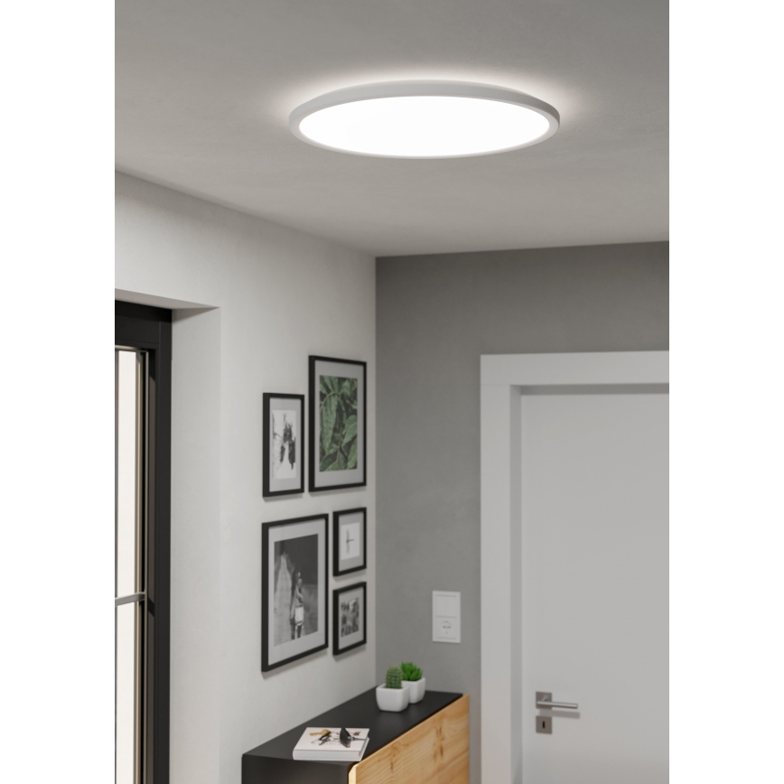 Eglo - prigušiva LED plafonska lampa za kupatilo LED/16,8W/230V 2700-6500K prečnik 50 cm IP44 bela + daljinski upravljač