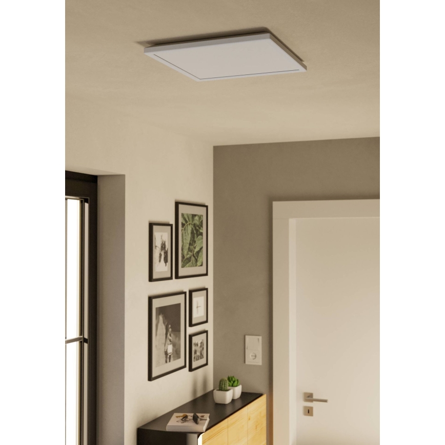 Eglo - LED prigušiva plafonska svetiljka za kupatilo LED/17,6W/230V 2700-6500K 39x39 cm IP44 bela + daljinski upravljač