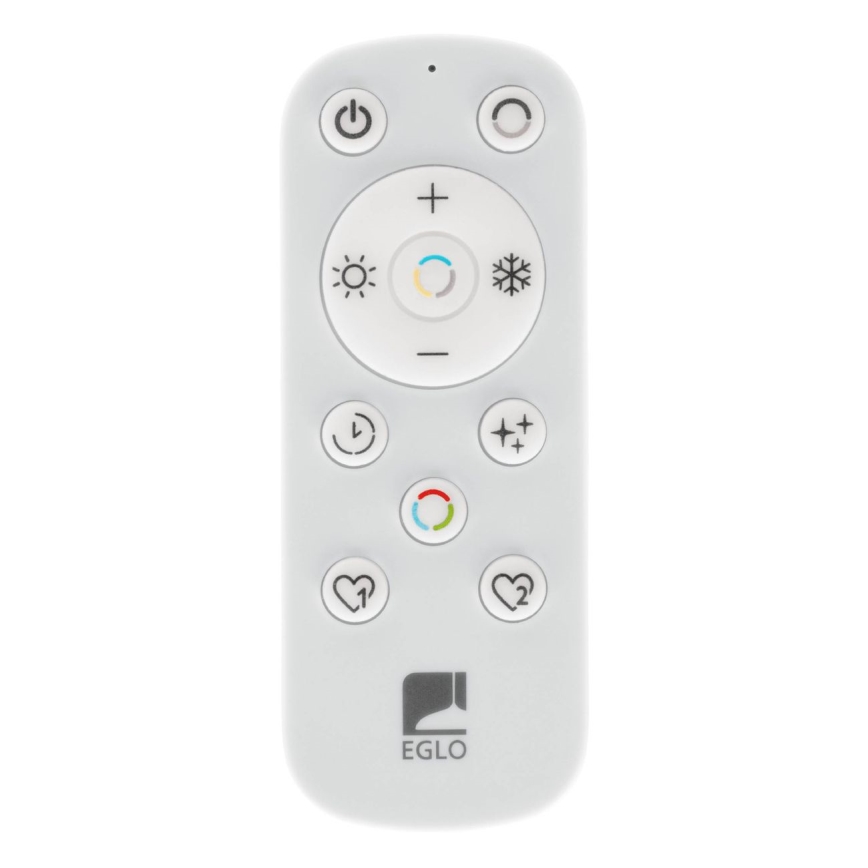 Eglo - LED prigušiva plafonska svetiljka za kupatilo LED/17,6W/230V 2700-6500K 39x39 cm IP44 bela + daljinski upravljač