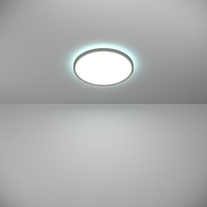 Eglo - LED RGBW prigušiva kupatilska plafonska lampa LED/13,9W/230V 2700-6500K prečnik 30 cm IP44 crna ZigBee