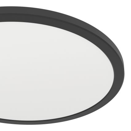 Eglo - LED RGBW prigušiva plafonska lampa za kupatilo, 18,5 W/230 V, 2700–6500 K, prečnik 38,9 cm, IP44, crna, ZigBee