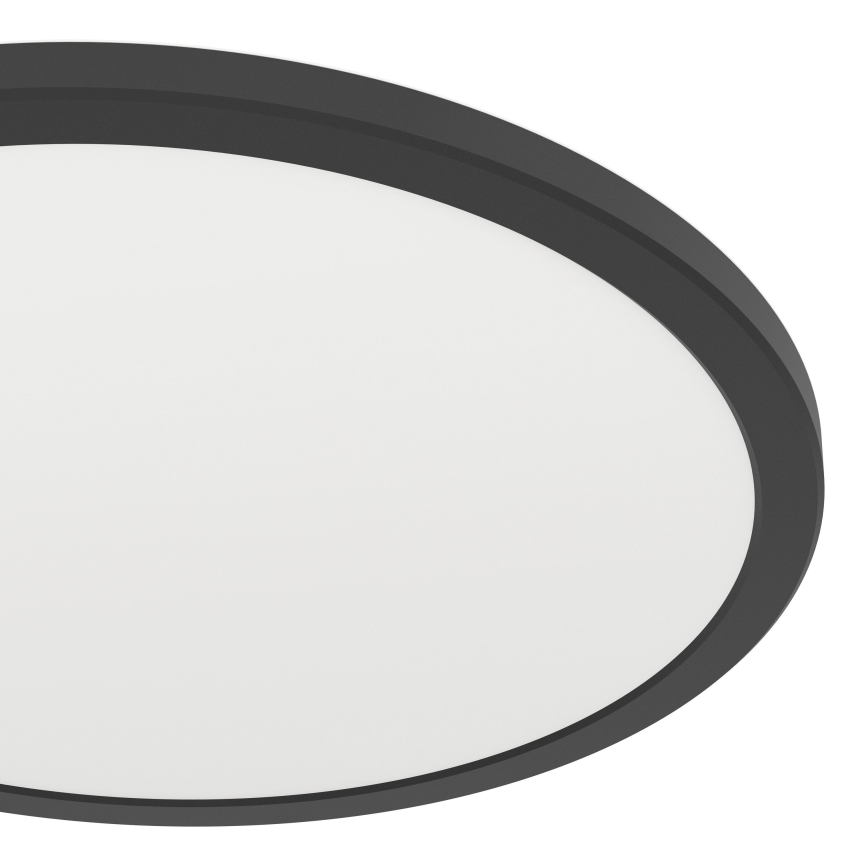 Eglo - LED RGBW prigušiva plafonska lampa za kupatilo, 18,5 W/230 V, 2700–6500 K, prečnik 38,9 cm, IP44, crna, ZigBee