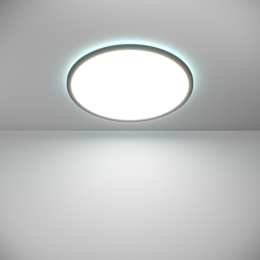 Eglo - LED RGBW prigušiva stropna svetiljka za kupatilo LED/16,8W/230V 2700-6500K prečnik 50 cm IP44 crna ZigBee
