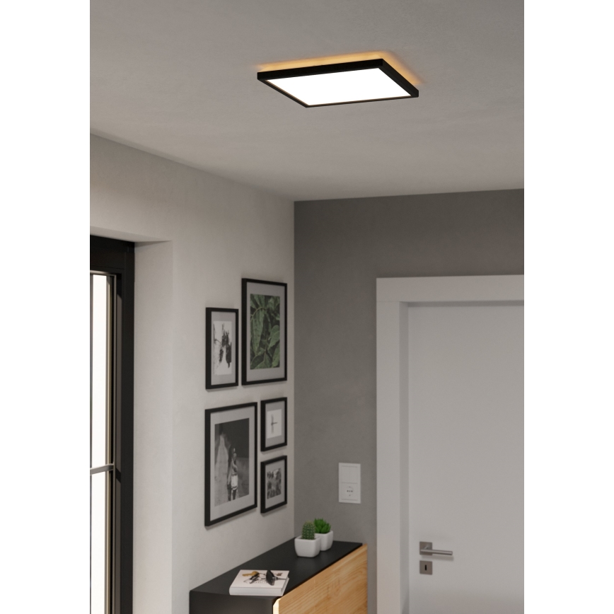 Eglo - LED RGBW prigušiva plafonska lampa za kupatilo LED/13,4W/230V 2700-6500K 29x29 cm IP44 crna