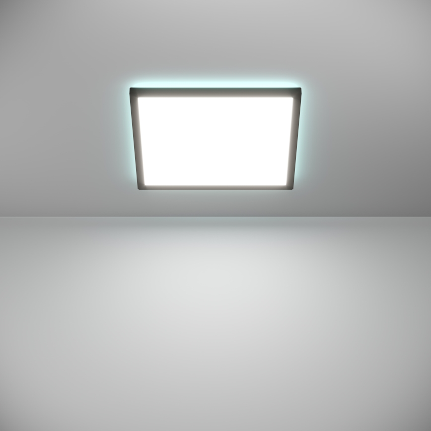 Eglo - LED RGBW prigušiva kupatilska plafonska svetiljka LED/17,6W/230V 2700-6500K 39x39 cm IP44 crna ZigBee