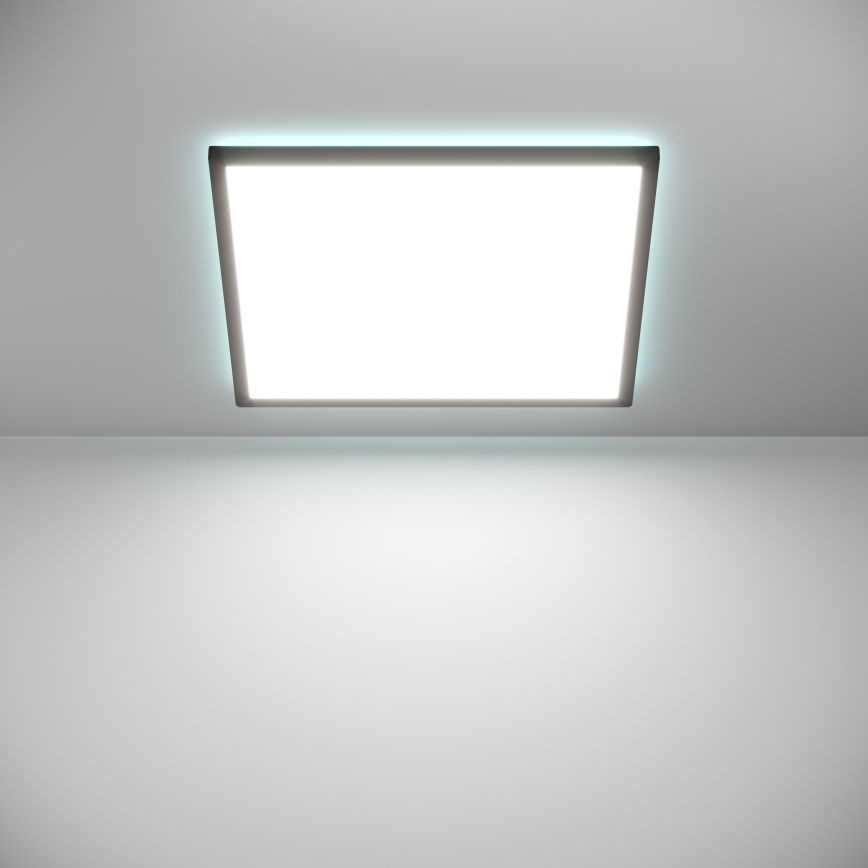 Eglo - LED RGBW prigušiva kupatilska plafonska svetiljka LED/17W/230V 2700-6500K 50x50cm IP44 crna ZigBee
