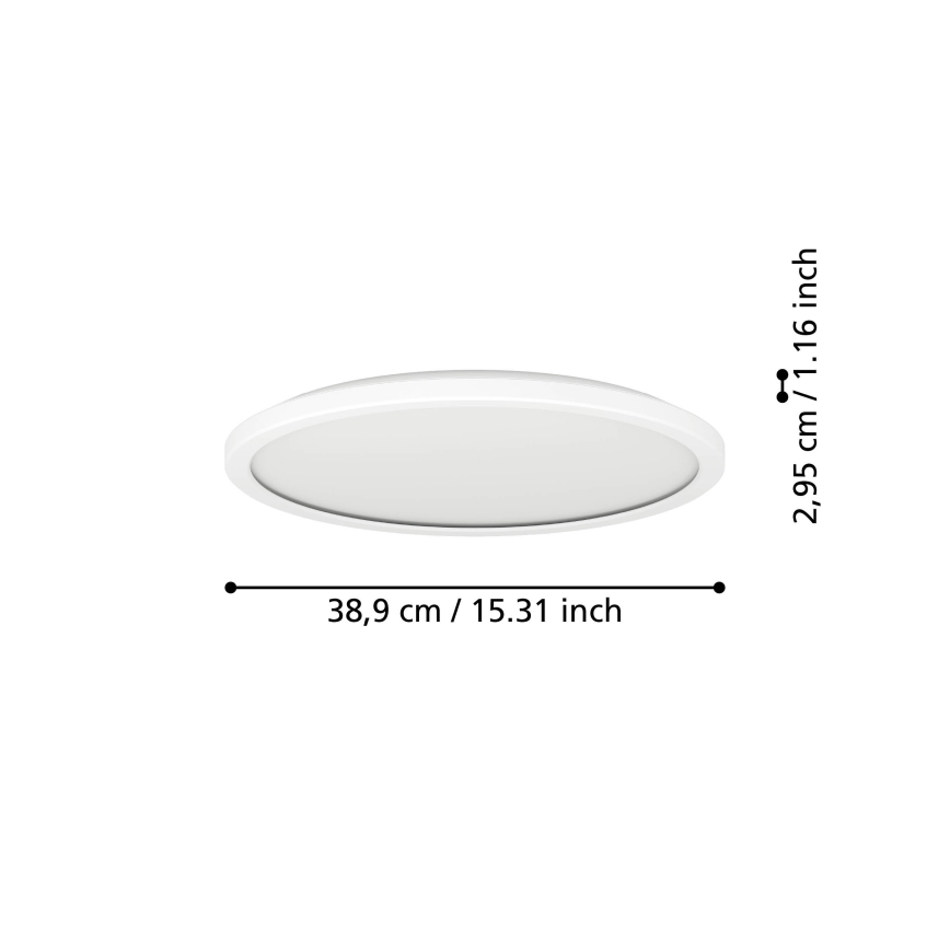 Eglo - LED RGBW prigušiva stropna svetiljka za kupatilo LED/18,5W/230V 2700-6500K prečnik 38,9 cm IP44 bela ZigBee