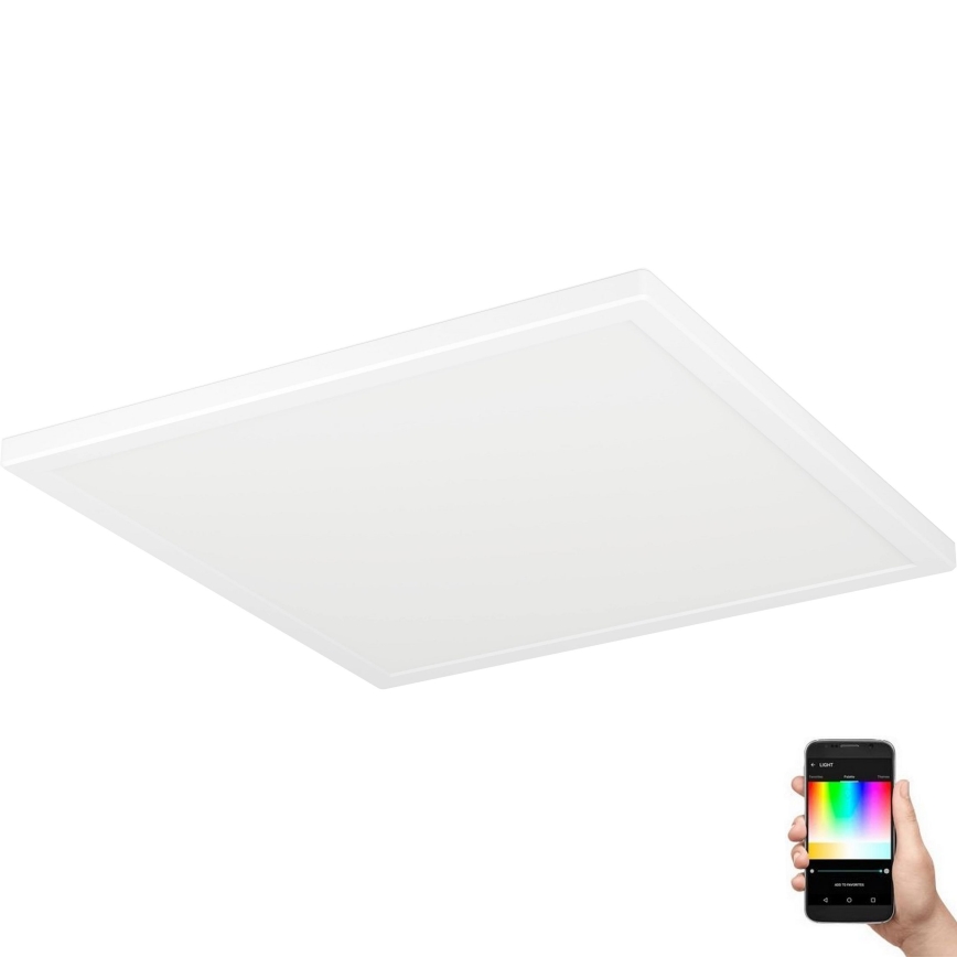Eglo - LED RGBW prigušiva kupatilska stropna svetiljka LED/17,6W/230V 2700-6500K 39x39 cm IP44 bela ZigBee