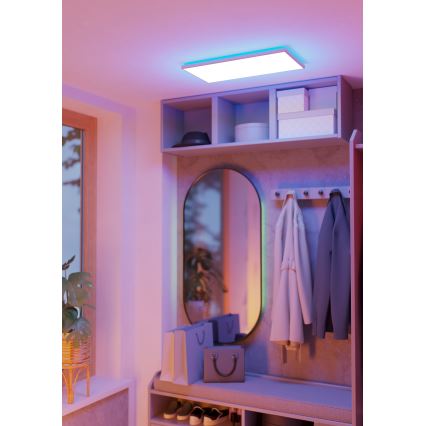 Eglo - LED RGBW prigušiva plafonska svetiljka za kupatilo, LED/17,2W/230V, 2700-6500K, 30x57cm, IP44, bela, ZigBee