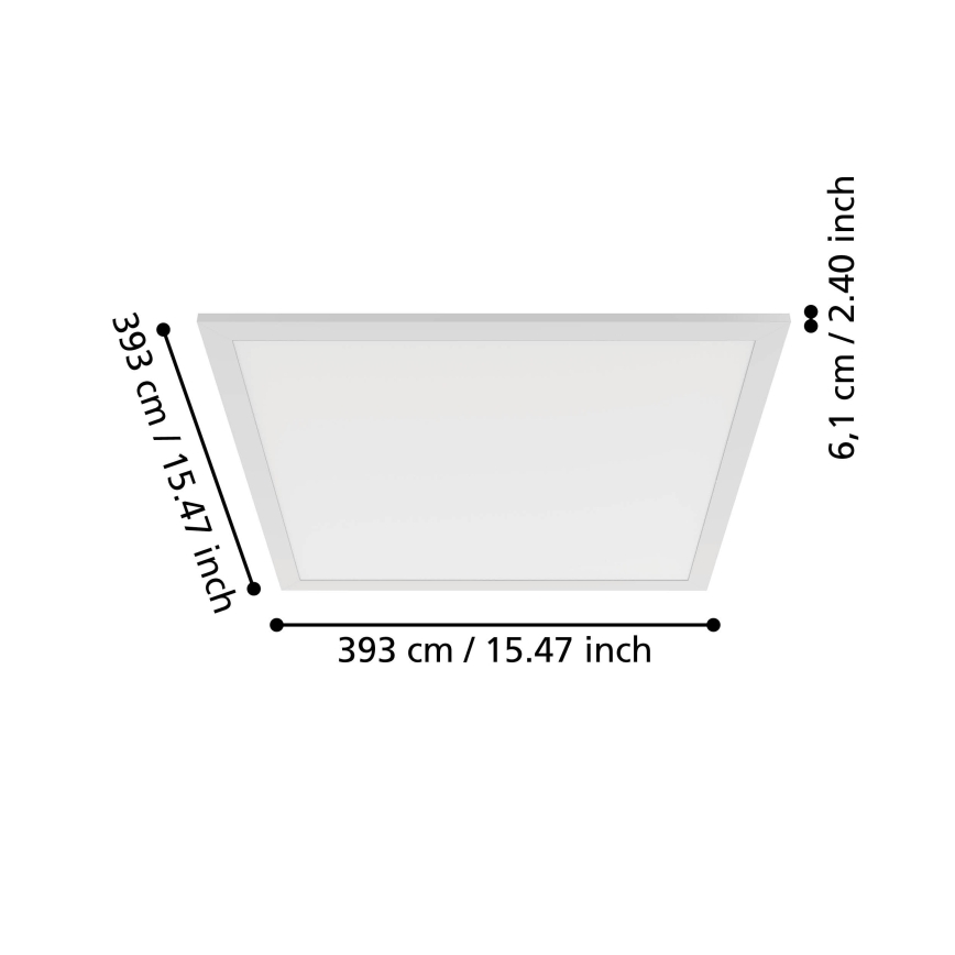 Eglo - LED stropno svetlo LED/18,8W/230V 2700/4000/6500K 40x40 cm belo