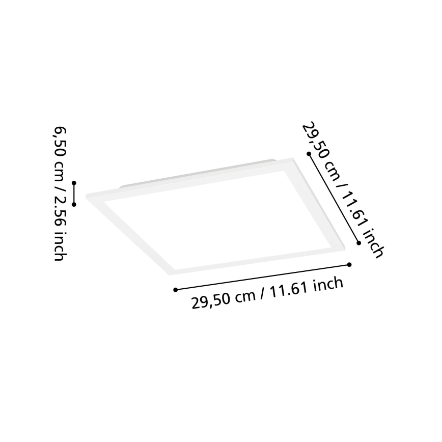 Eglo - LED RGBW prigušiva plafonsko LED svetlo LED/14W/230V 2700-6500K 30x30 cm belo