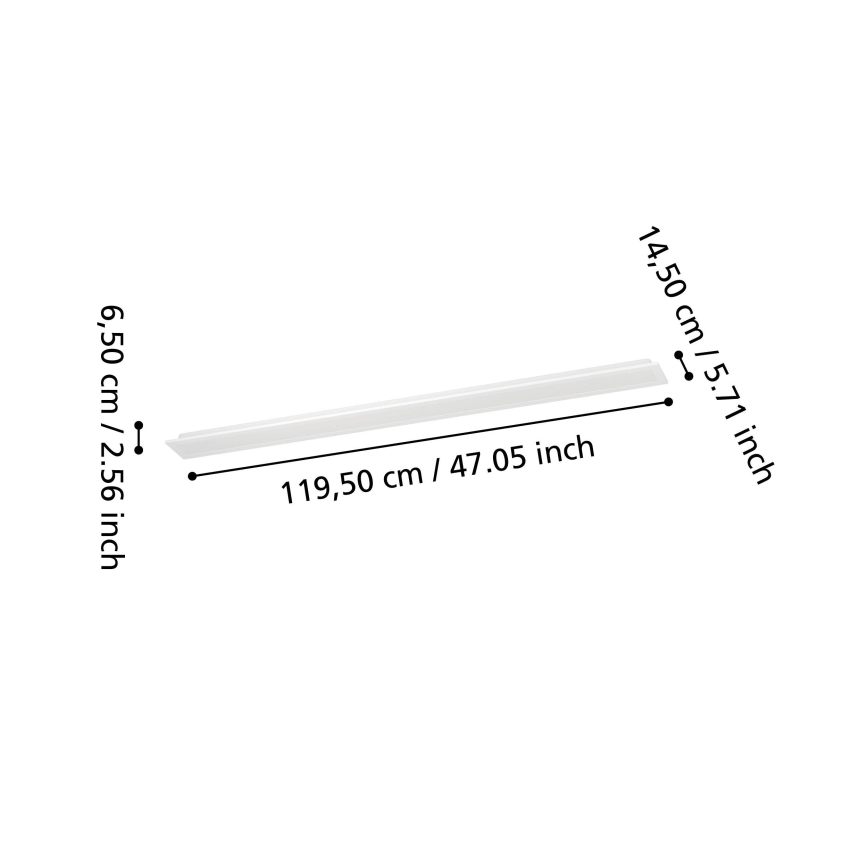 Eglo - LED RGBW prigušiva panel za površinsku montažu LED/28W/230V 2700-6500K 120x15 cm bela