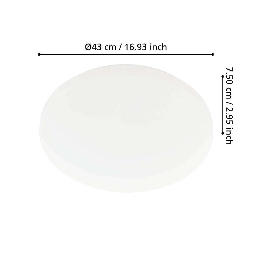 Eglo - LED kupatilsko plafonsko svetlo LED/36W/230V pr. 43 cm IP54 belo