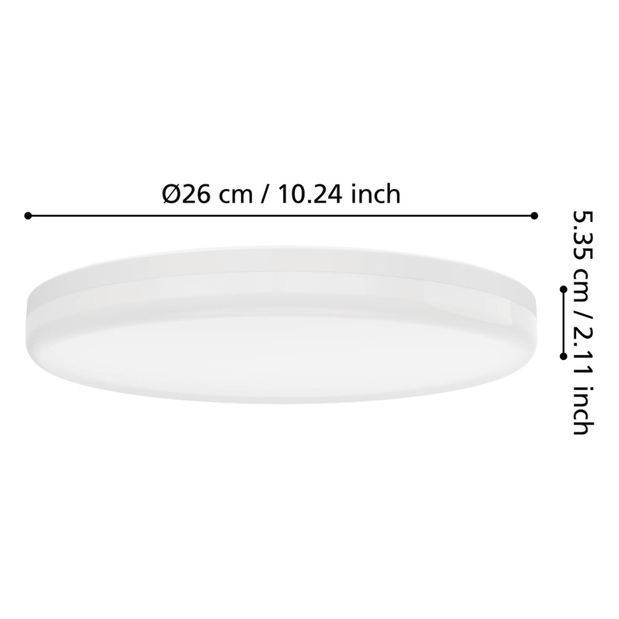 Eglo - LED plafonsko svetlo za kupatilo LED/16,5W/230V 2700/4000/6500K prečnik 26 cm IP54 belo