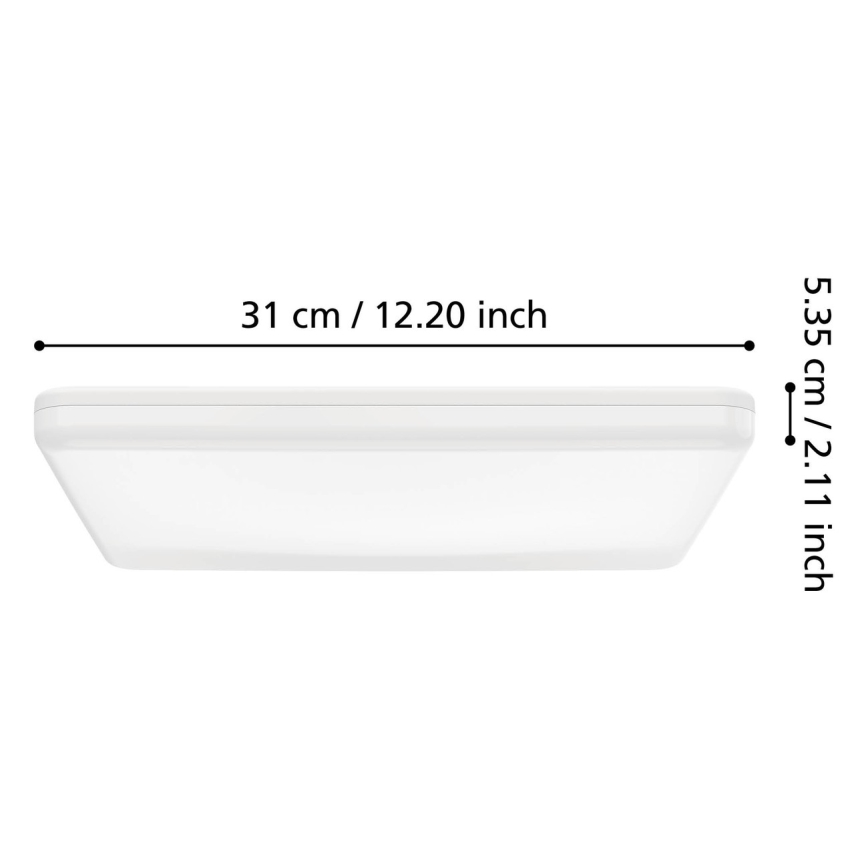 Eglo - LED plafonsko svetlo za kupatilo LED/20W/230V 2700/4000/6500K 31x31 cm IP54 bela