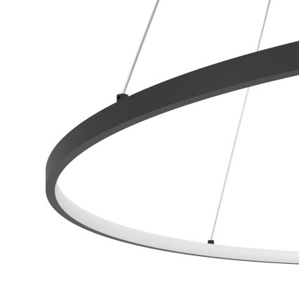Eglo - LED prigušiva luster na sajli LED/40W/230V 2700-6500K crna + daljinski upravljač