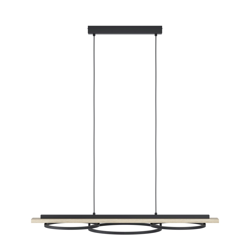 Eglo - LED prigušiva luster na sajli 2xLED/12,5W/230V+LED/15,5W 3000K bež/crna