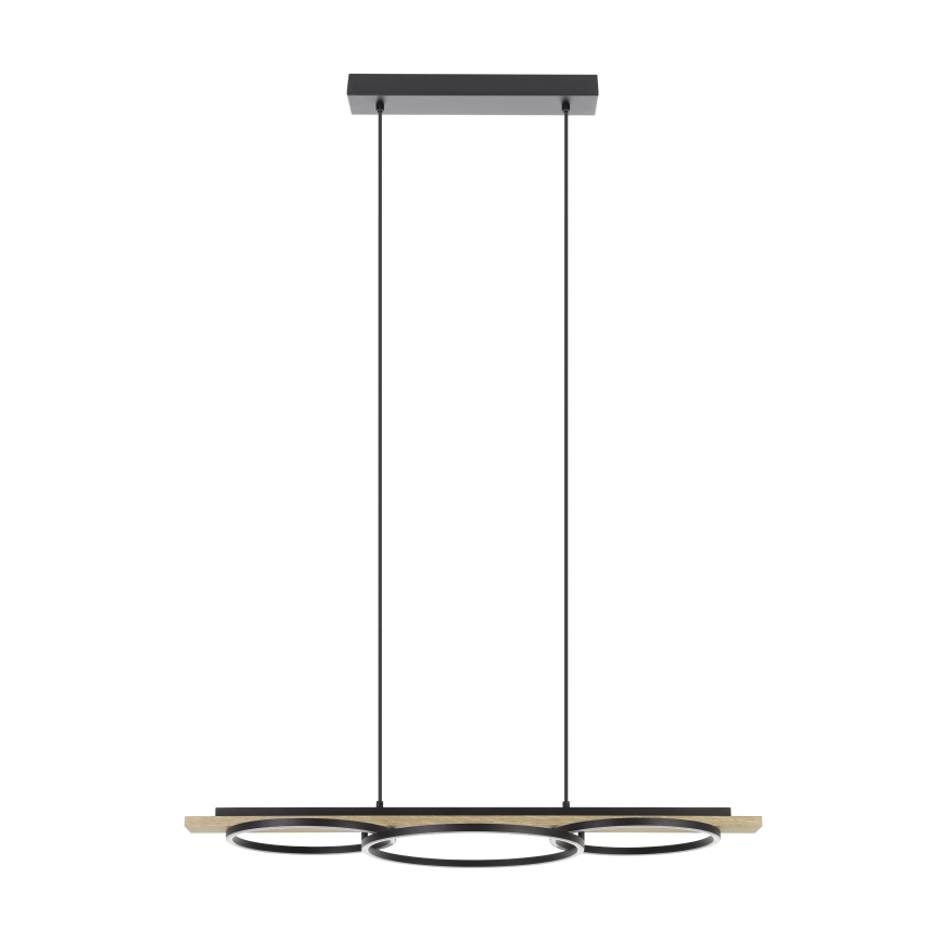 Eglo - LED prigušiva luster na sajli 2xLED/12,5W/230V+LED/15,5W 3000K bež/crna