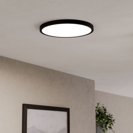 Eglo - LED RGBW prigušiva kupatilska plafonska lampa LED/17,5W/230V 2700-6500K preč. 38,9 cm IP44 crna
