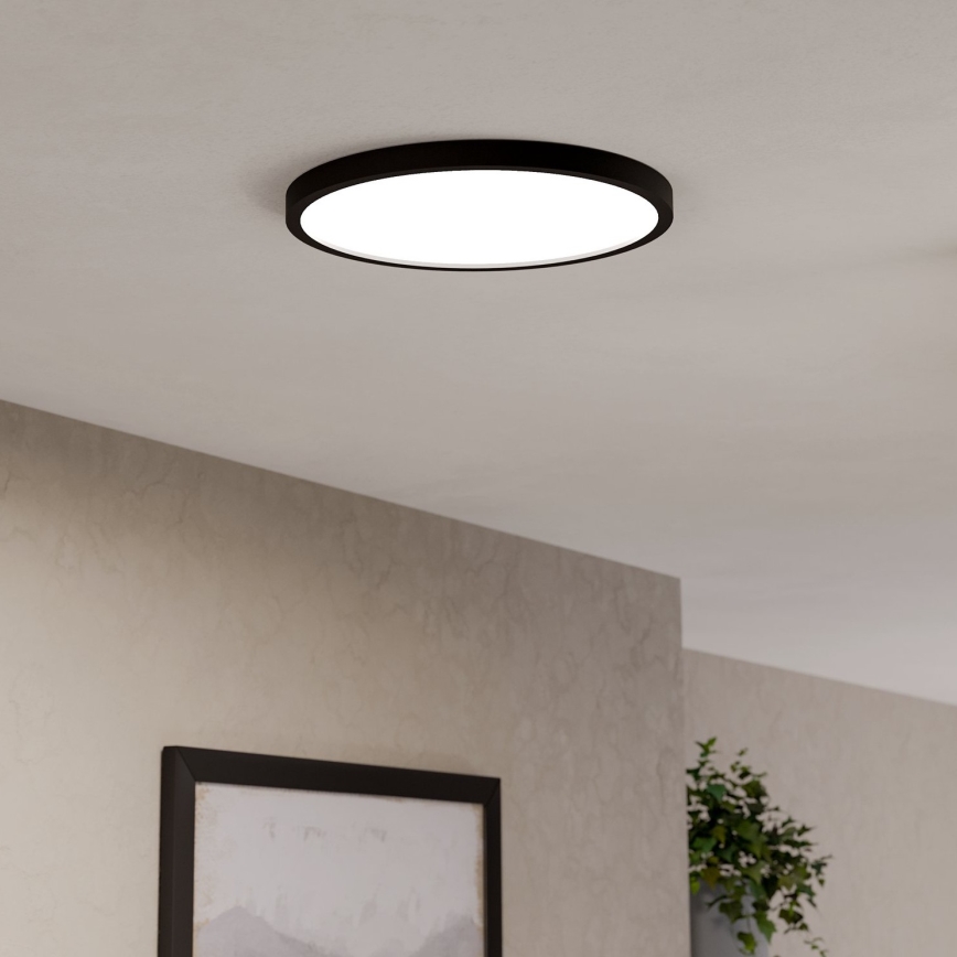 Eglo - LED RGBW prigušiva kupatilska plafonska lampa LED/17,5W/230V 2700-6500K preč. 38,9 cm IP44 crna