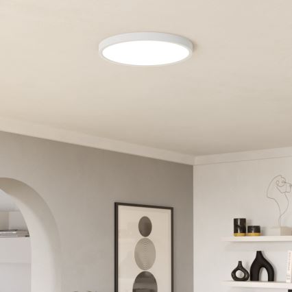 Eglo - LED RGBW prigušiva kupatilska plafonska svetiljka LED/17,5W/230V 2700-6500K Ø 38,9 cm IP44 bela