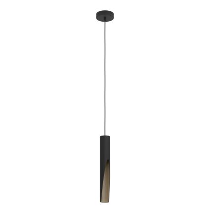 Eglo - LED Luster na sajli 1xGU10/4,5W/230V 3000K crna/braon