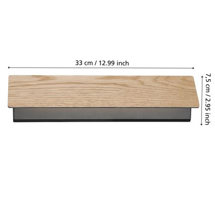 Eglo - LED zidno svetlo LED/12W/230V 3000K braon