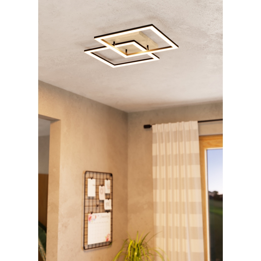 Eglo - LED prigušiva plafonska lampa 4xLED/32W/230V 2700-6500K braon/crna