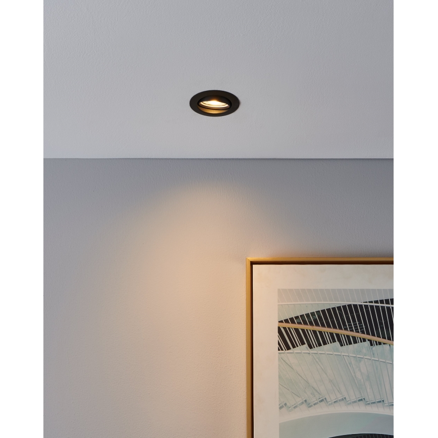 Eglo - KOMPLET 3x LED ugradna svetla 1xGU10/4W/230V crna
