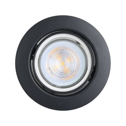 Eglo - KOMPLET 3x LED ugradna svetla 1xGU10/4W/230V crna