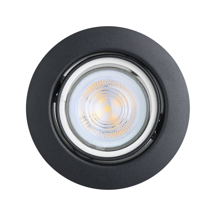 Eglo - KOMPLET 3x LED ugradna svetla 1xGU10/4W/230V crna