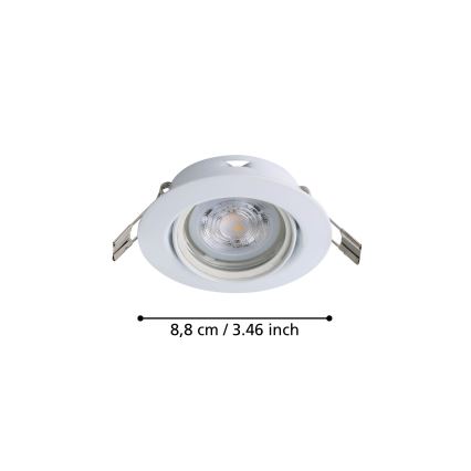 Eglo - Komplet 3x LED ugradno stropno svetlo 1xGU10/4W/230V belo
