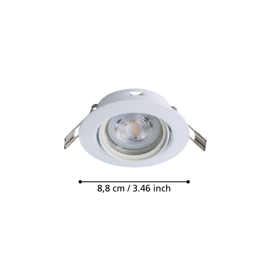 Eglo - Komplet 3x LED ugradno stropno svetlo 1xGU10/4W/230V belo